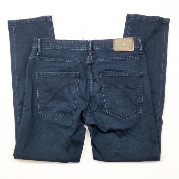 Ring of Fire dark wash slim men's denim jeans - Picture 4 of 6
